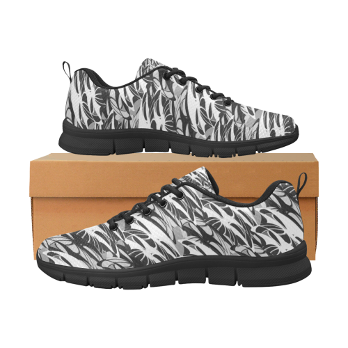 Alien Troops - Black & White (Black) Women's Breathable Running Shoes (Model 055)