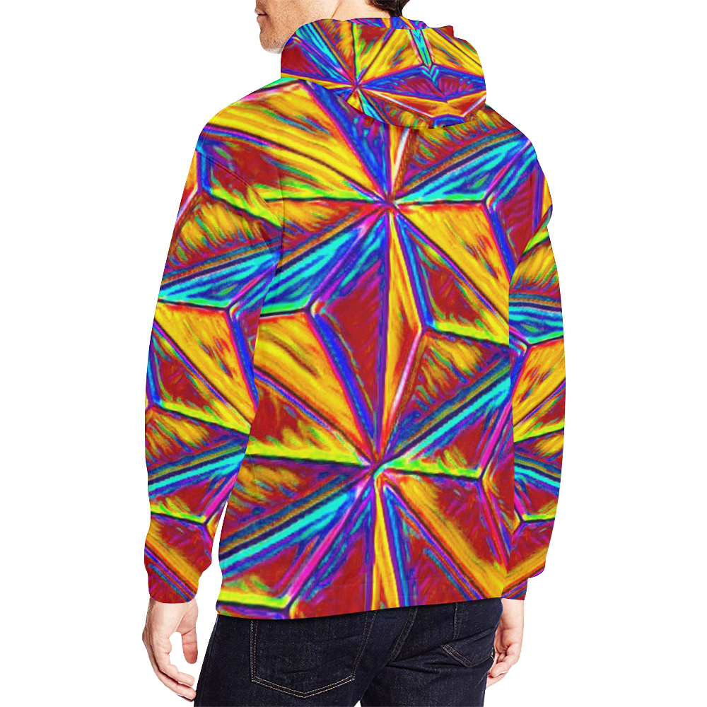 Vivid Life  by JamColors All Over Print Hoodie for Men (USA Size) (Model H13)