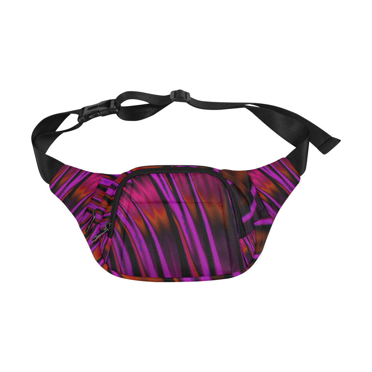 Sunset Waterfall Reflections Abstract Fractal Fanny Pack/Small (Model 1677)