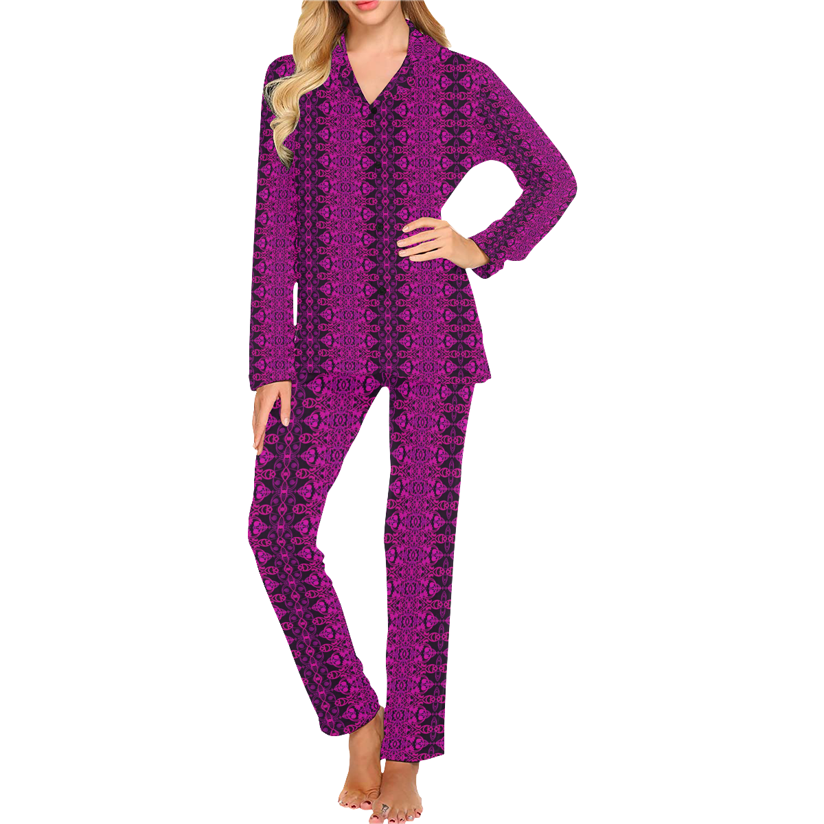 pattern1 Women's Long Pajama Set