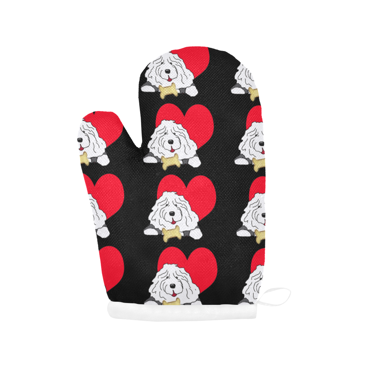 OES heart and bone multi Oven Mitt (Two Pieces)