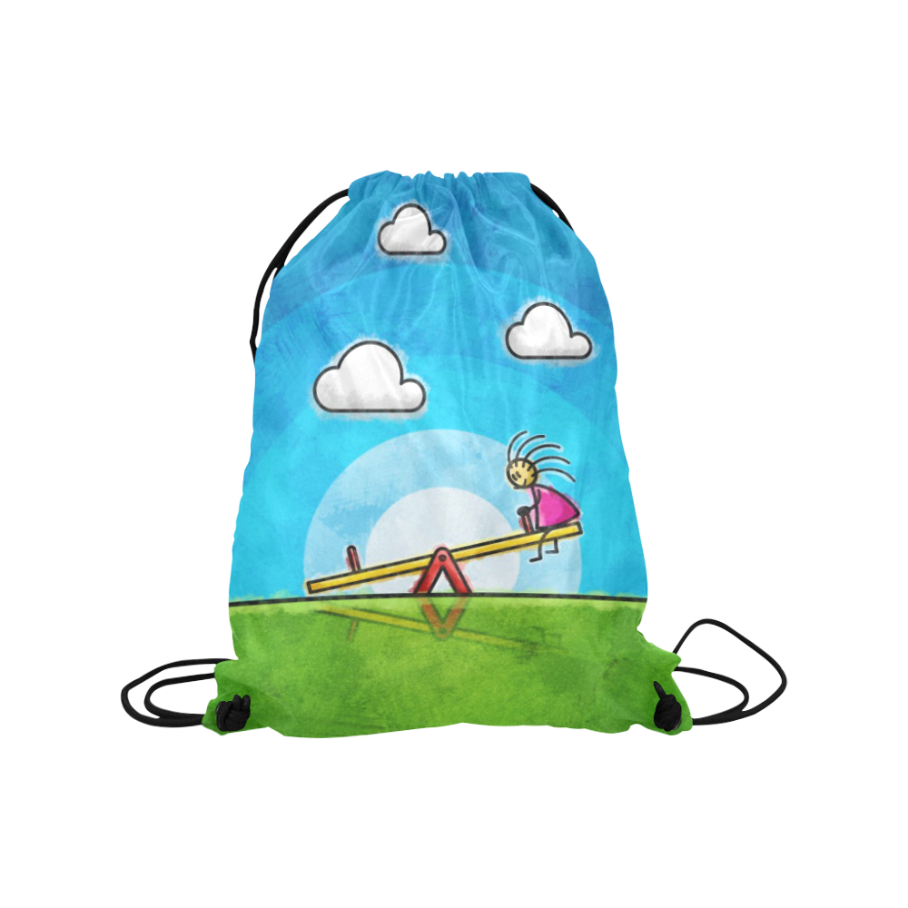 Imaginary Friend Medium Drawstring Bag Model 1604 (Twin Sides) 13.8"(W) * 18.1"(H)