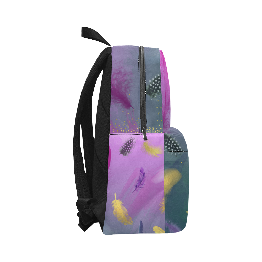 Dancing Feathers - Pink and Green Unisex Classic Backpack (Model 1673)