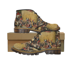 Hieronymus Bosch-The Haywain Triptych 2 Women's Canvas Chukka Boots/Large Size (Model 2402-1)