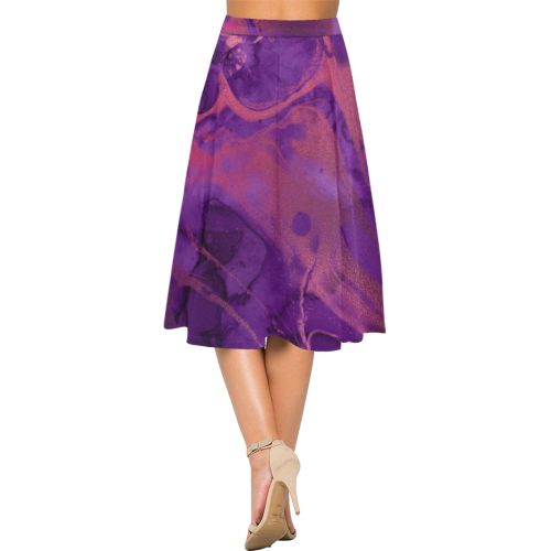 FD's Purple Marble Collection- Women's Purple Marble Skirt 53086 Aoede Crepe Skirt (Model D16)