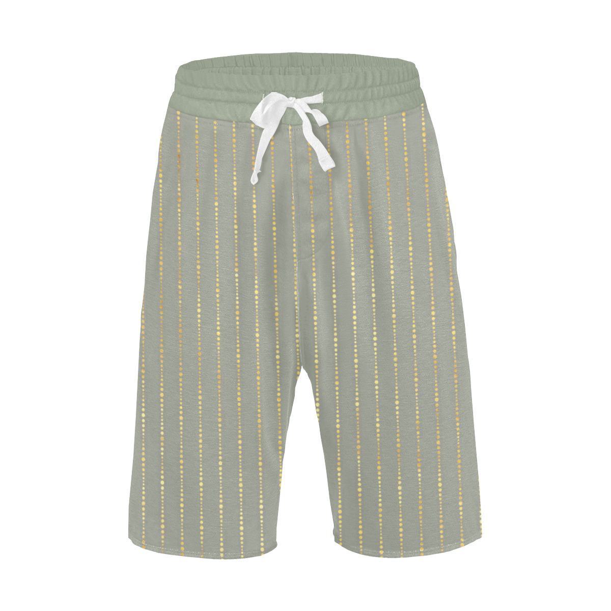 Marcelo golden stripes on grey Men's All Over Print Casual Shorts (Model L23)