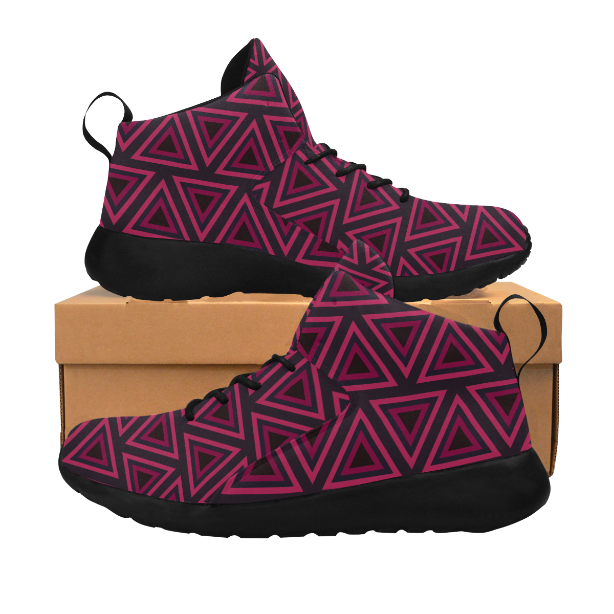 Tribal Ethnic Triangles Men's Chukka Training Shoes (Model 57502)