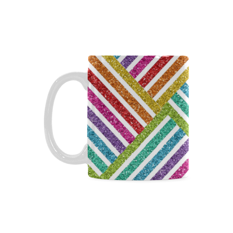 glitter rainbow White Mug(11OZ)