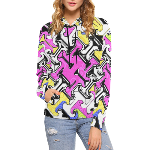 justanotherabstractday All Over Print Hoodie for Women (USA Size) (Model H13)