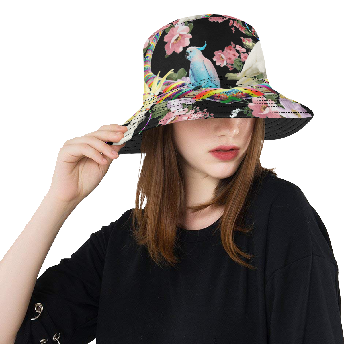 Cockatoos and Hoops All Over Print Bucket Hat