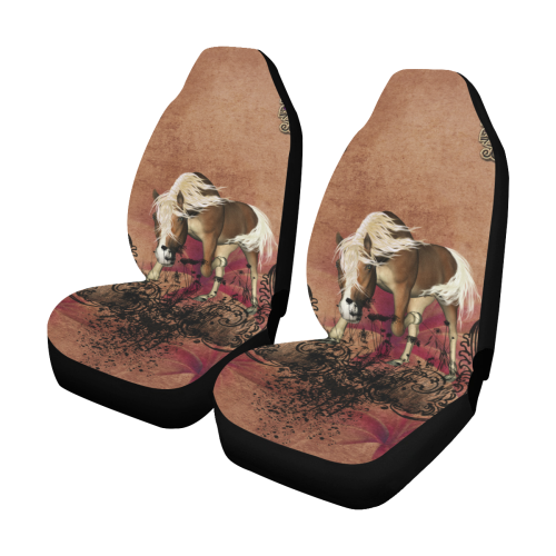 Amazing horse with flowers Car Seat Covers (Set of 2)