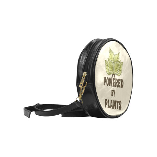 Powered by Plants (vegan) Round Sling Bag (Model 1647)