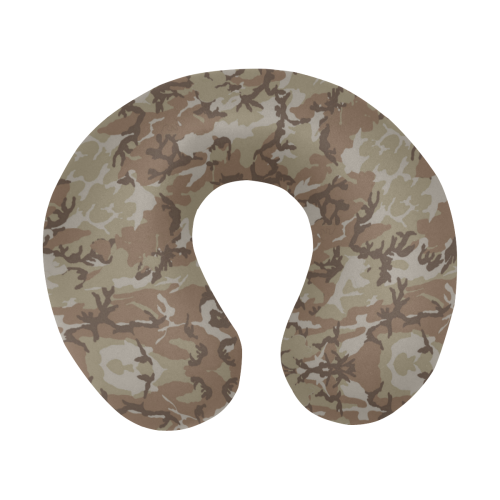 Woodland Desert Brown Camouflage U-Shape Travel Pillow