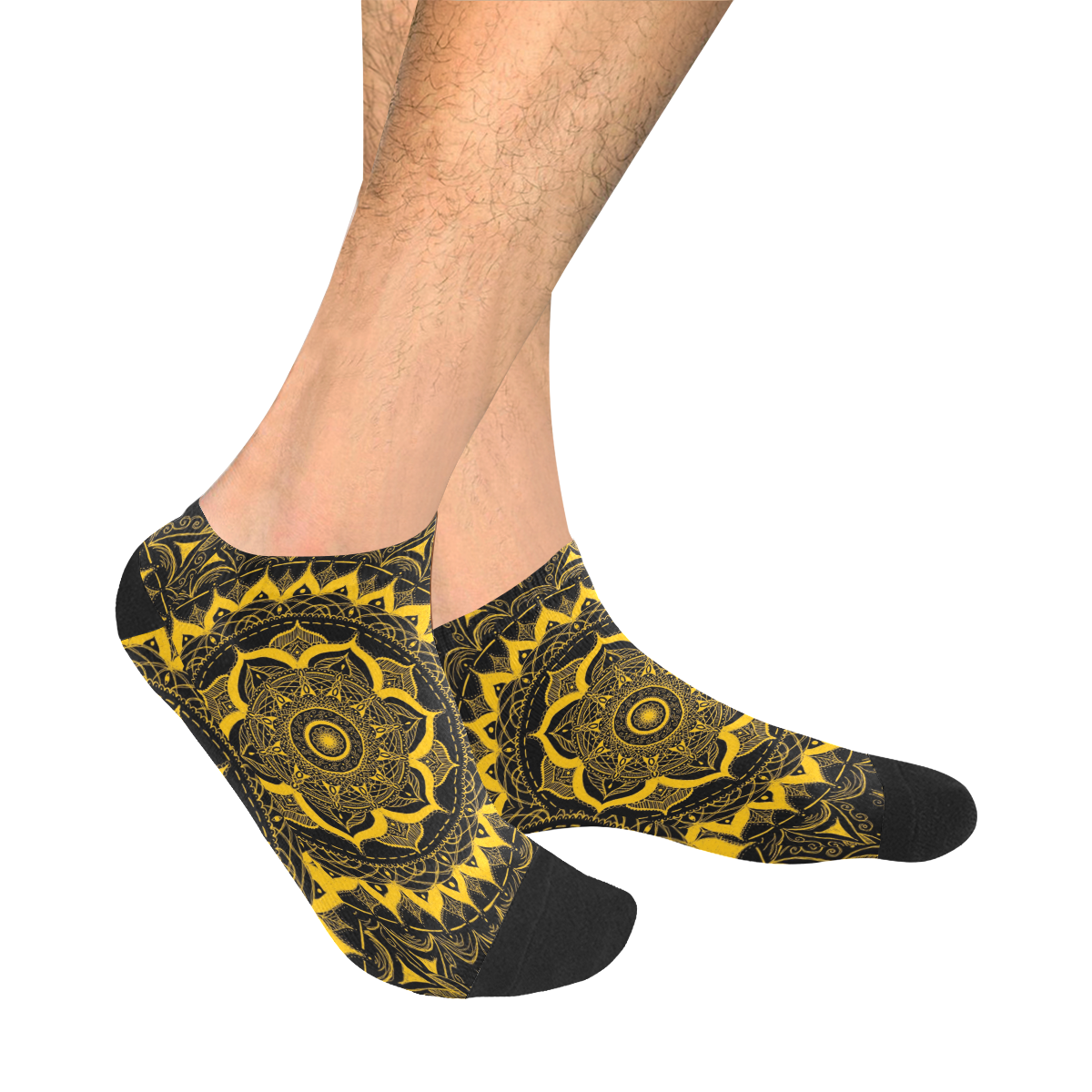 MANDALA SUNSHINE Men's Ankle Socks