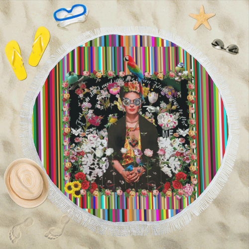 Frida Incognito Circular Beach Shawl 59"x 59"