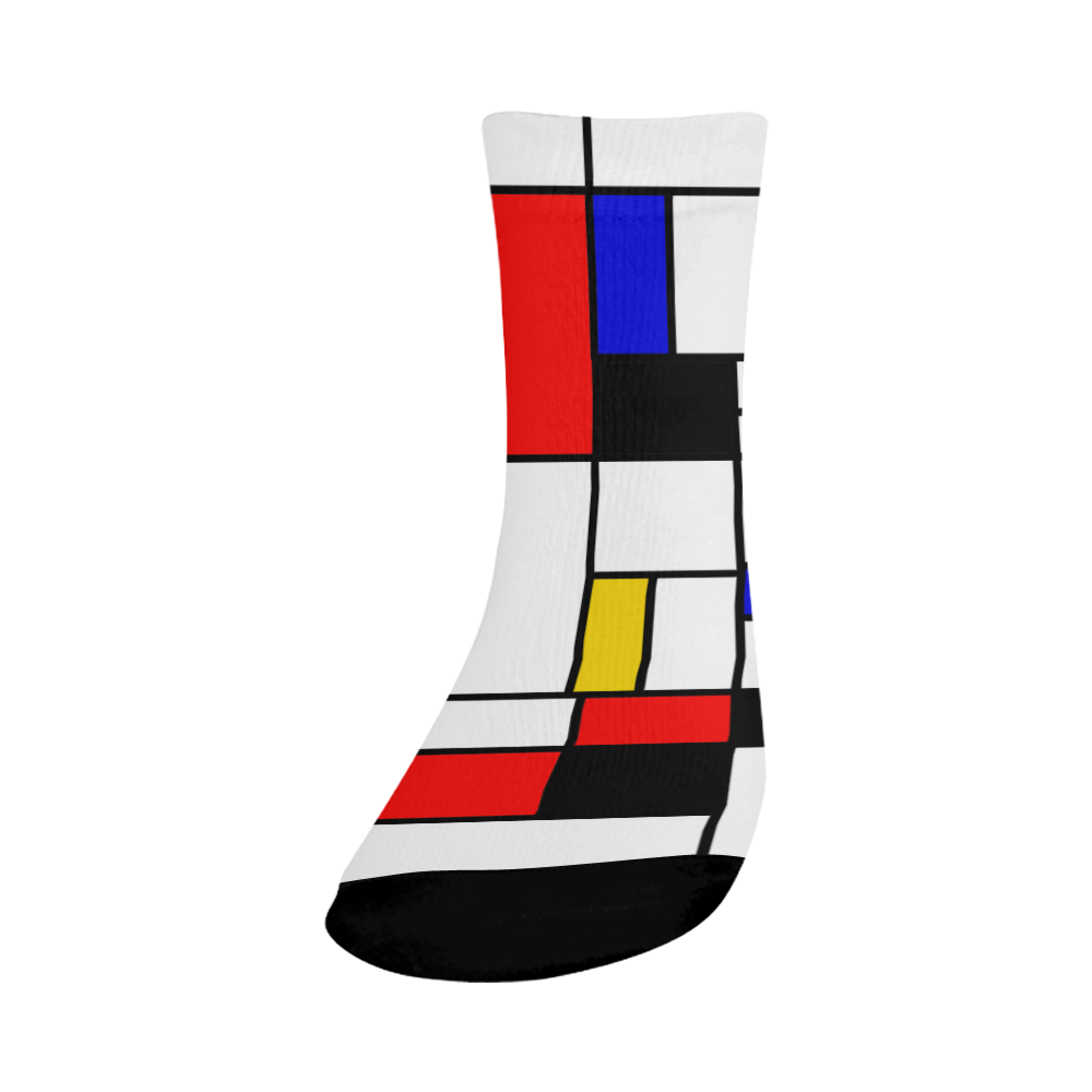 Bauhouse Composition Mondrian Style Crew Socks