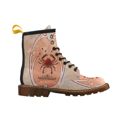 Decorative crab High Grade PU Leather Martin Boots For Men Model 402H