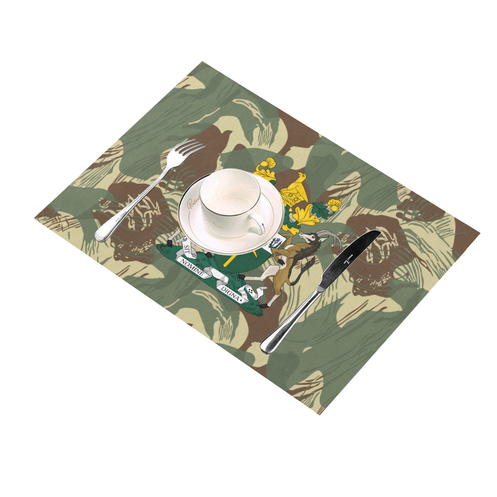 Rhodesian Brushstrokes Camouflage V2 Placemat 14’’ x 19’’