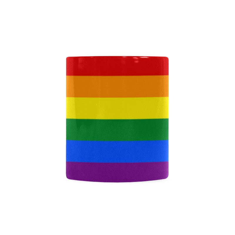 Gay Pride Rainbow Flag Stripes Custom White Mug (11OZ)