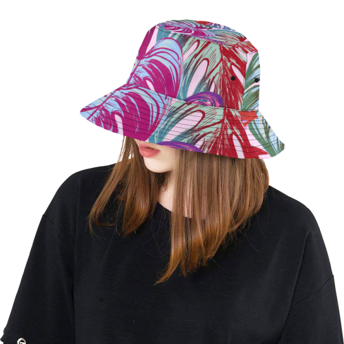 Pretty Leaves B by JamColors All Over Print Bucket Hat