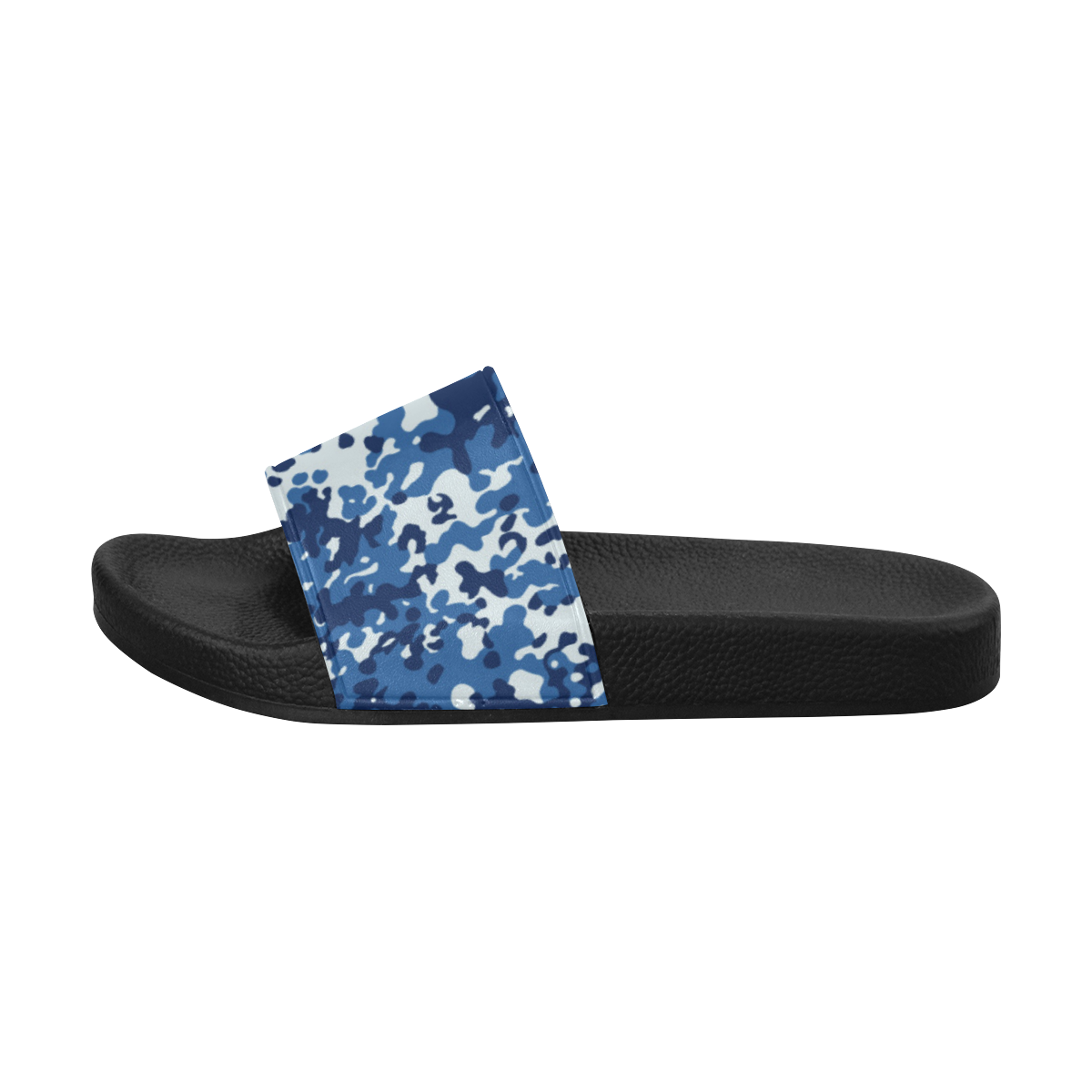 Digital Blue Camouflage Men's Slide Sandals (Model 057)