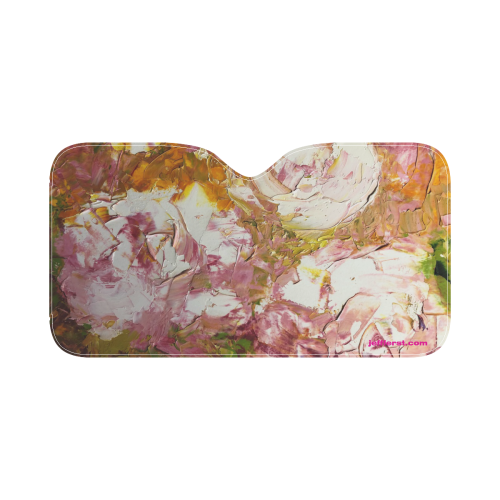 white roses Car Sun Shade 55"x30"