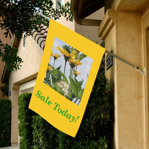 Sale Today - Yellow Flowers Garden Flag 28''x40'' （Without Flagpole）