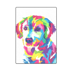 Rainbow Puppy Blanket 58"x80"