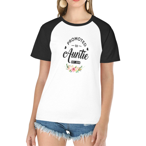 Promoted Aunt Women's Raglan T-Shirt/Front Printing (Model T62)