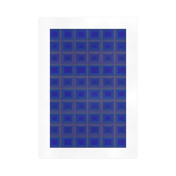 Royal blue golden multicolored multiple squares Art Print 16‘’x23‘’