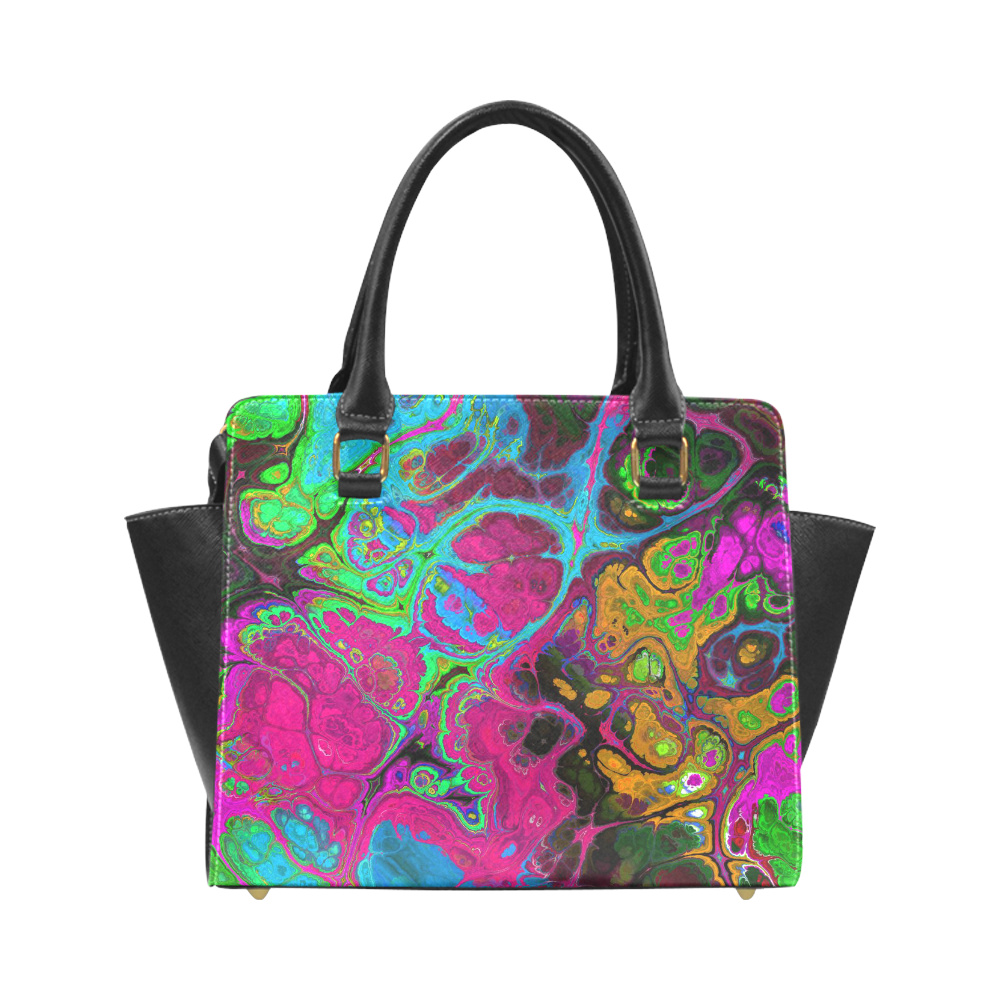 wonderful fractal 3184 by JamColors Rivet Shoulder Handbag (Model 1645)