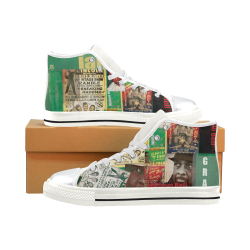 William Bell Collage 1 High Top Canvas Women's Shoes/Large Size (Model 017)