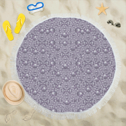 festive purple pearls Circular Beach Shawl 59"x 59"
