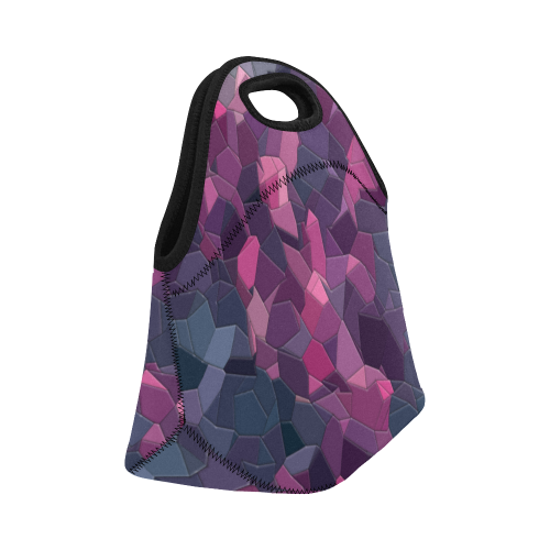 purple pink magenta mosaic #purple Neoprene Lunch Bag/Small (Model 1669)