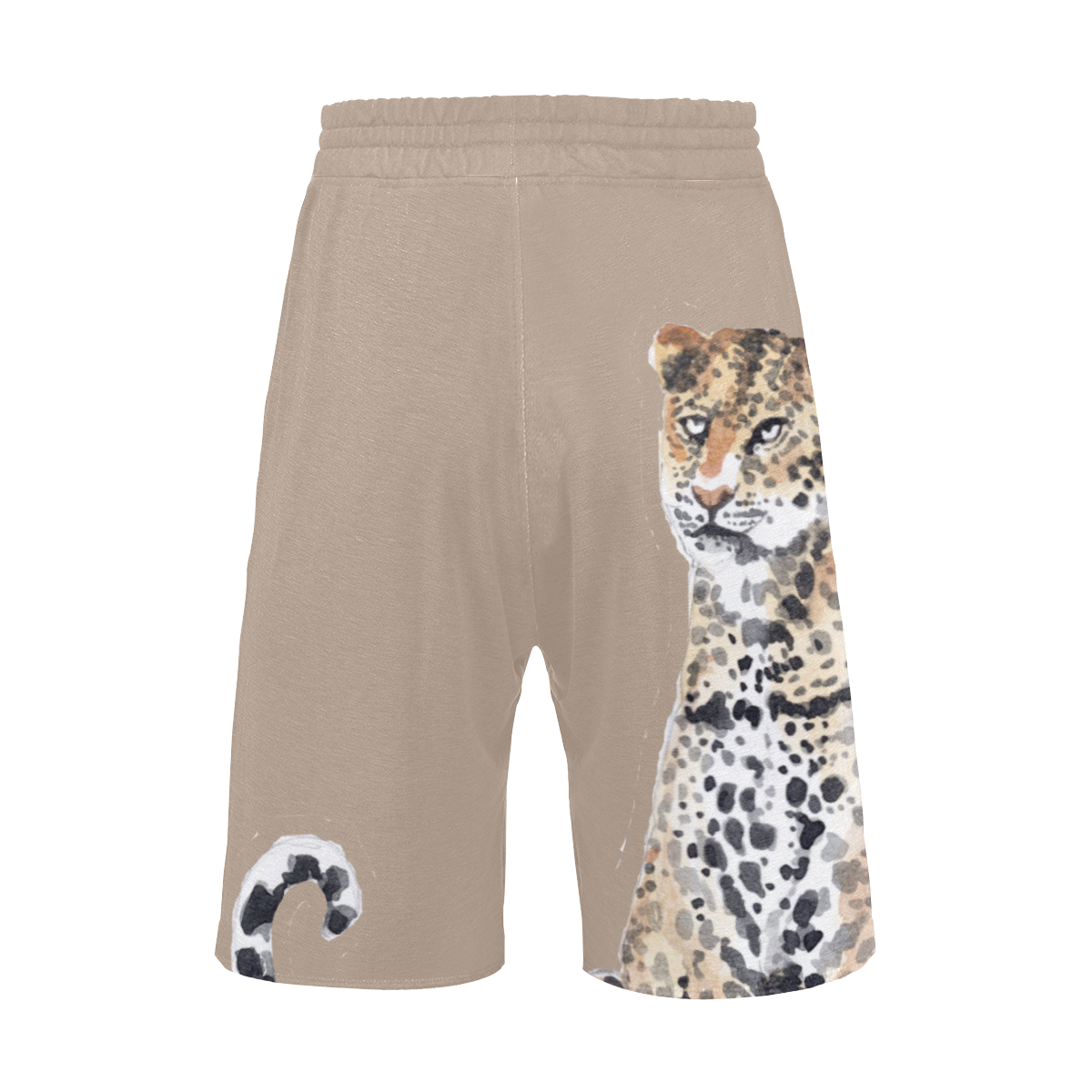 Rodger Leopard front print on sand Men's All Over Print Casual Shorts (Model L23)