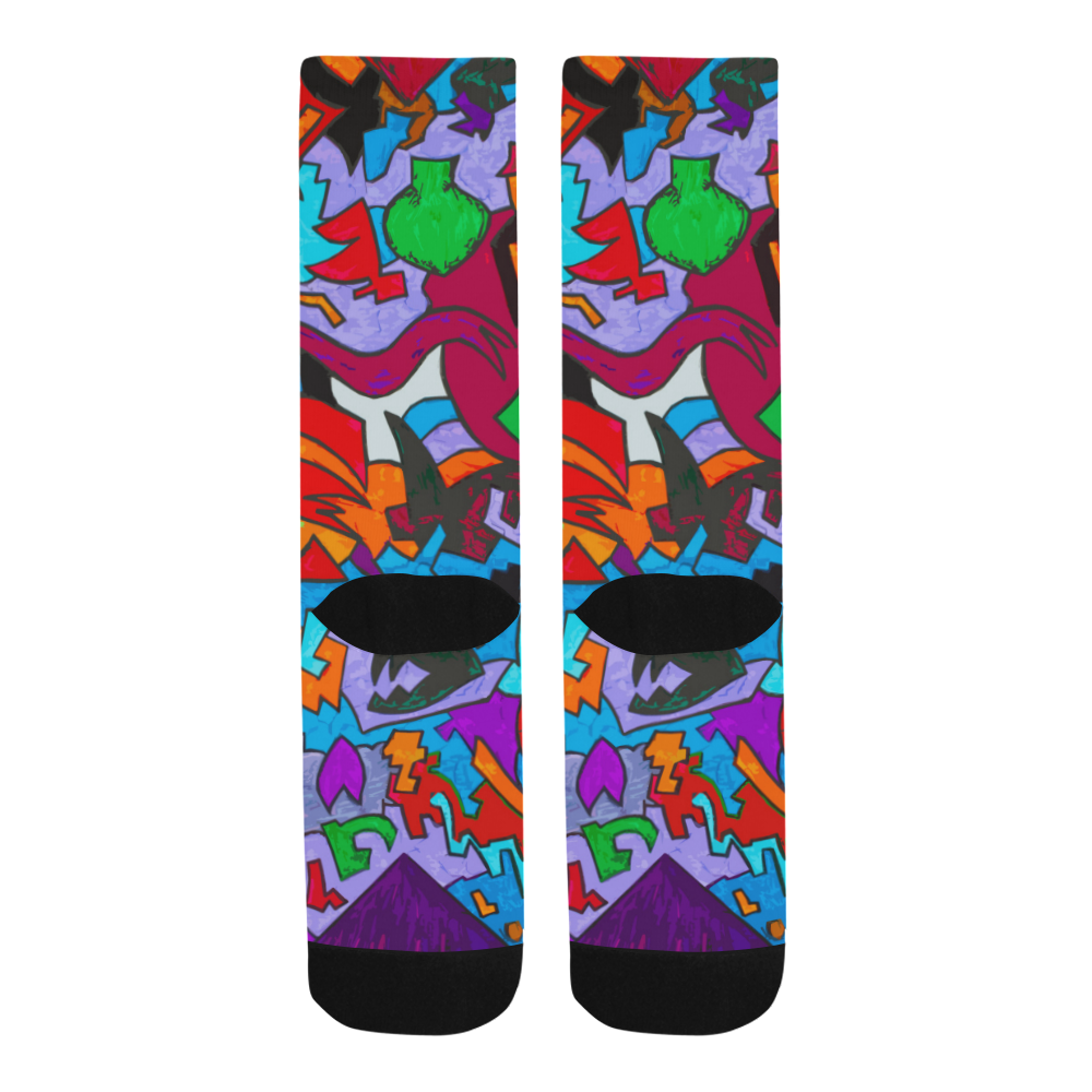 WITH A LITTLE LOVE IN ABSTRACT Men's Custom Socks