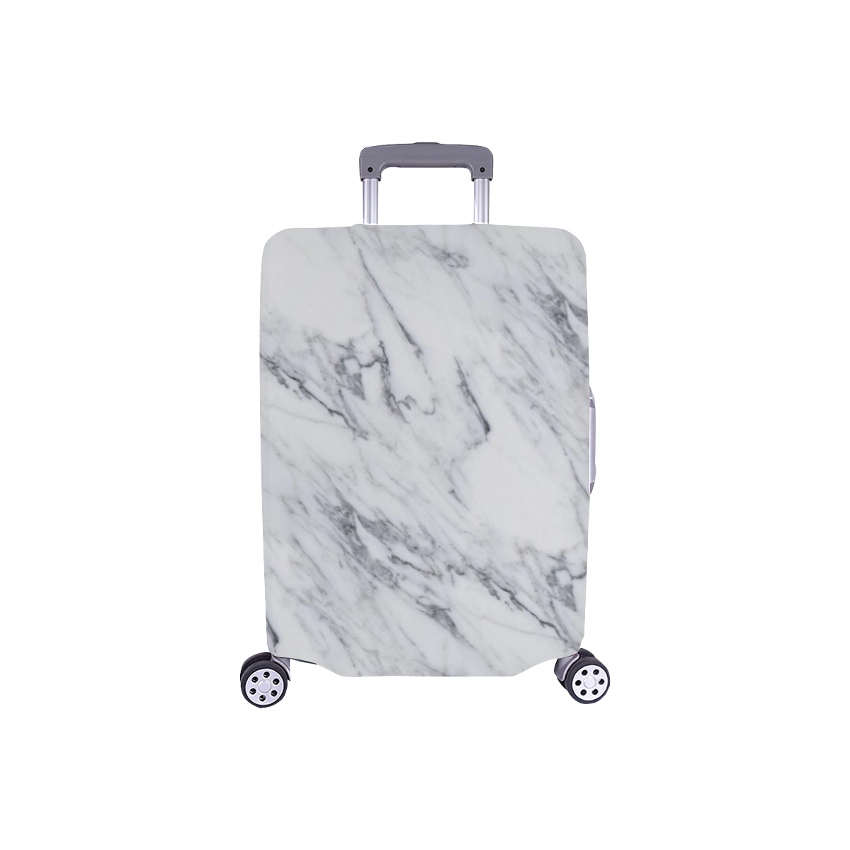 italian Marble,white,Trieste Luggage Cover/Small 18"-21"