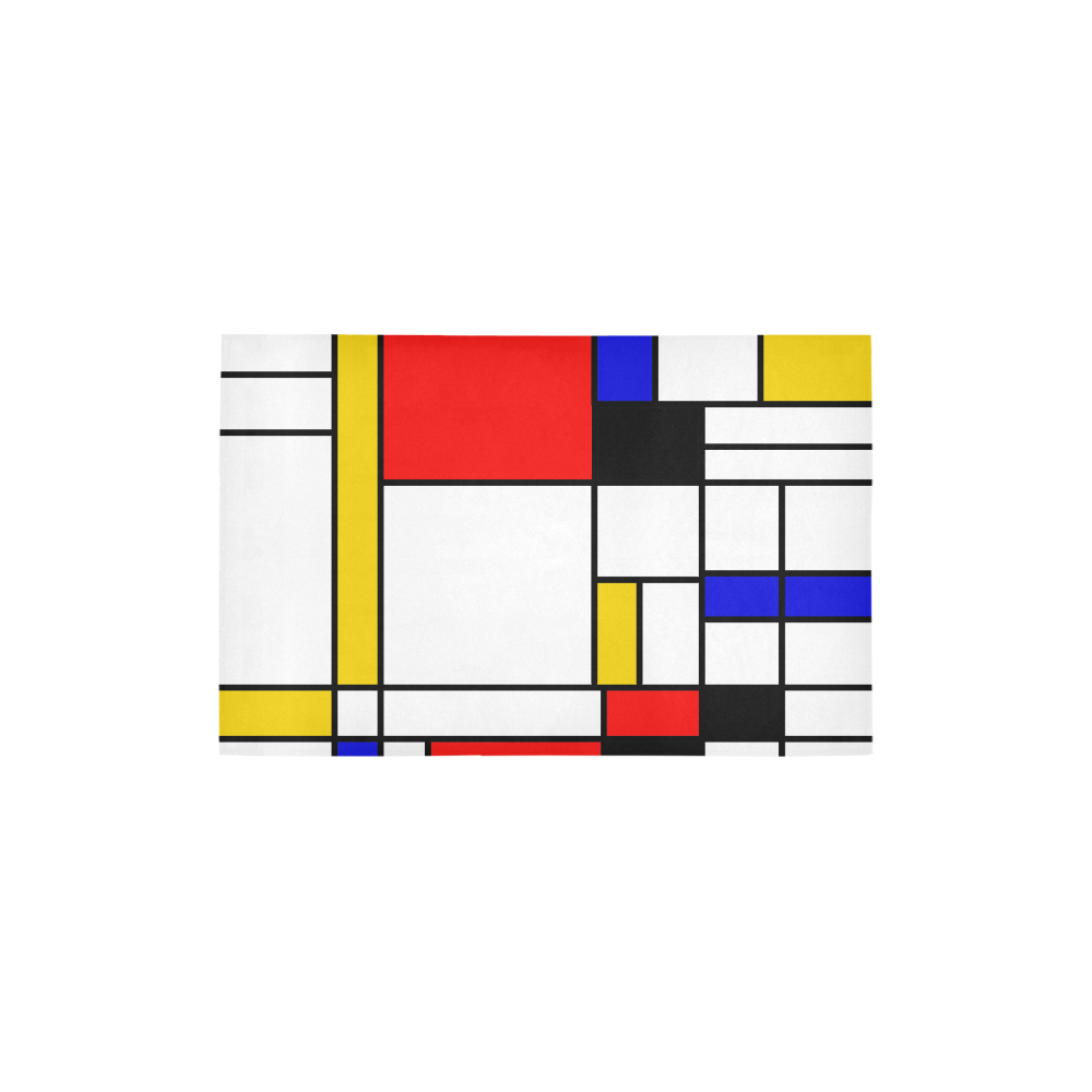 Bauhouse Composition Mondrian Style Area Rug 2'7"x 1'8‘’