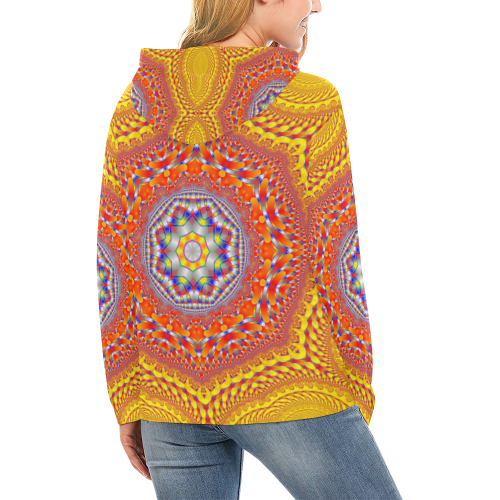Face to Face All Over Print Hoodie for Women (USA Size) (Model H13)