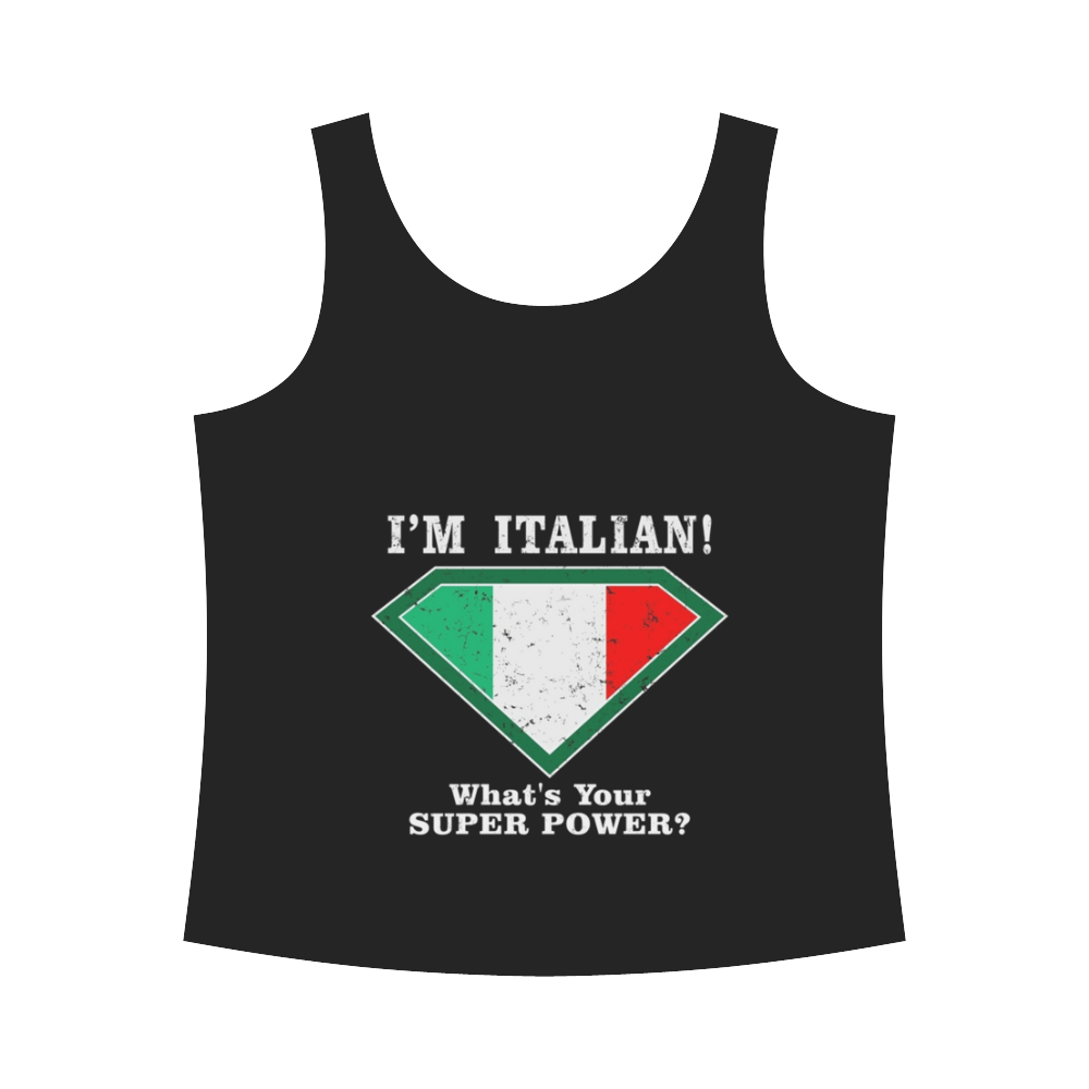 I'M Italian What's Your Super Power All Over Print Tank Top for Women (Model T43)