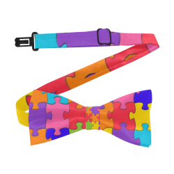 Rainbow Jigsaw Puzzle Custom Bow Tie
