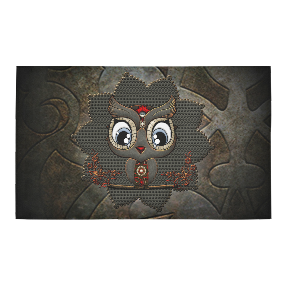 Funny steampunk owl Azalea Doormat 30" x 18" (Sponge Material)