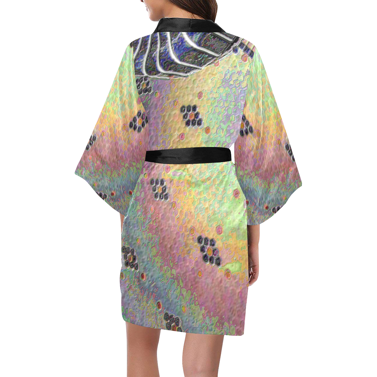 hexagon tile abstract Kimono Robe