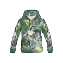 Awesome mermaid in the deep ocean All Over Print Hoodie for Kid (USA Size) (Model H13)