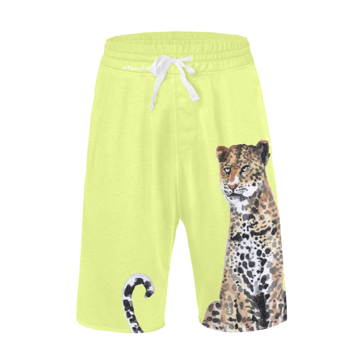 Rodger Leopard front print on Unicorn yellow Men's All Over Print Casual Shorts (Model L23)