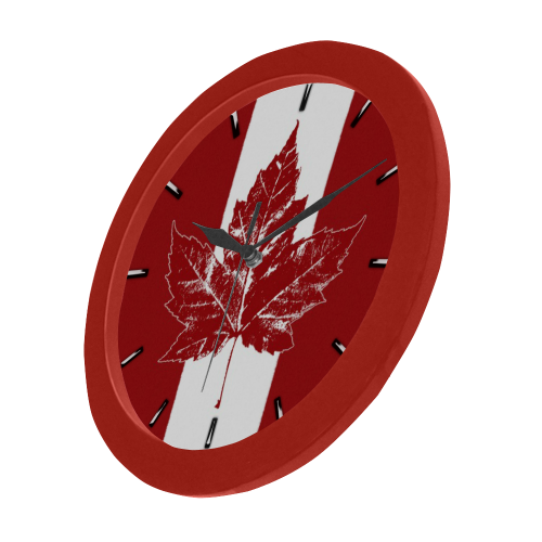 Cool Canada Clock Retro Red Circular Plastic Wall clock