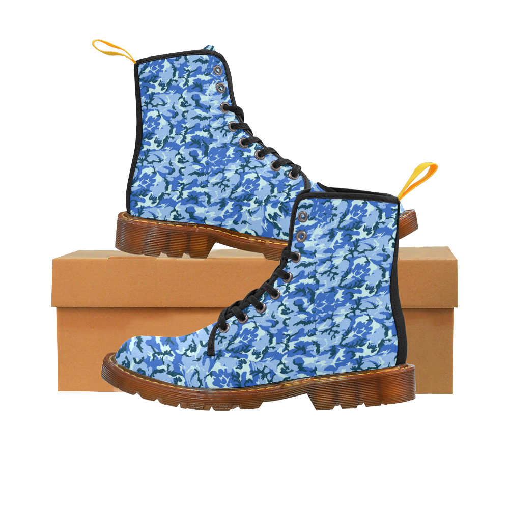Woodland Blue Camouflage Martin Boots For Women Model 1203H