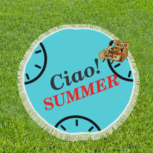 Ciao! Summer Circular Beach Shawl 59"x 59"