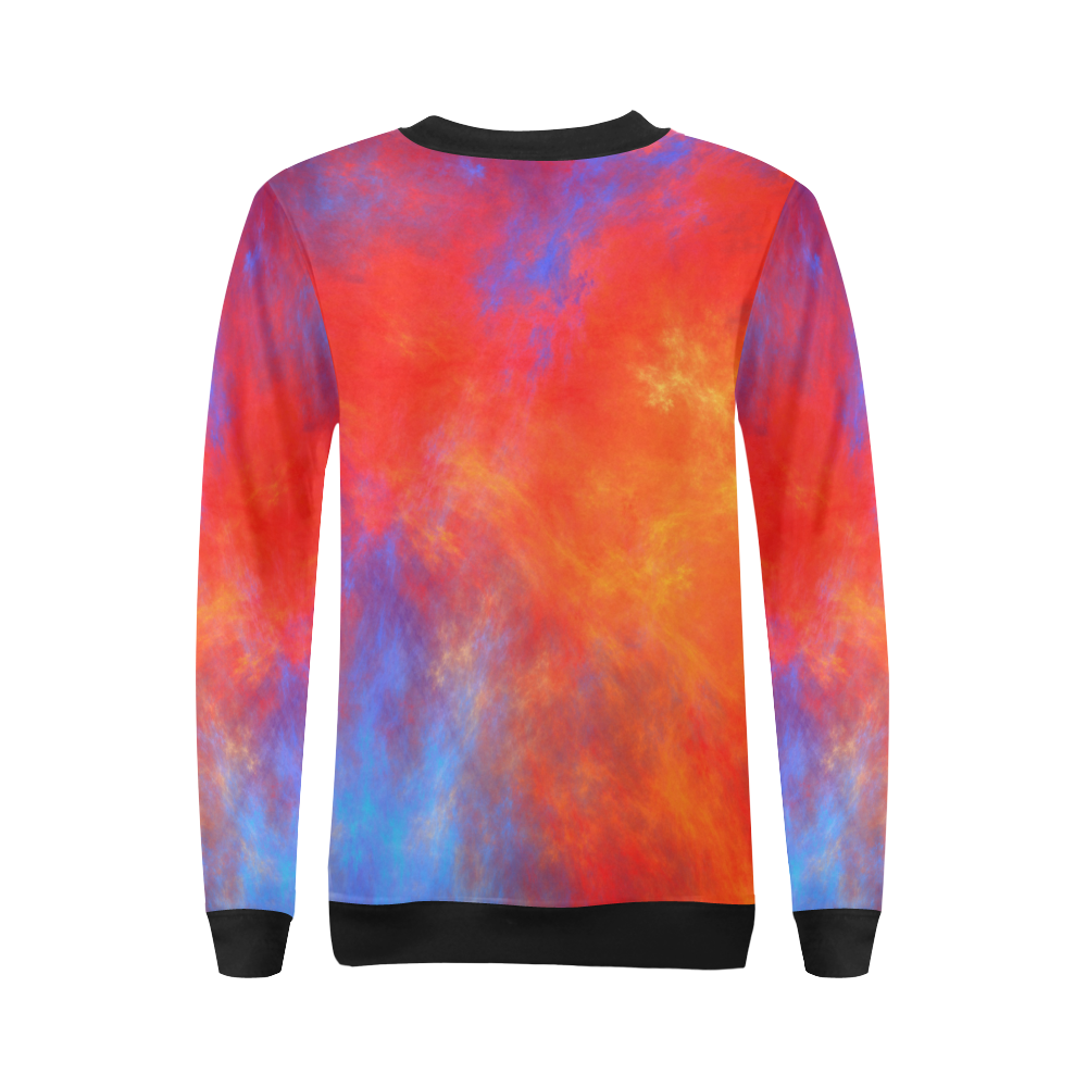 Fire and Ice All Over Print Crewneck Sweatshirt for Women (Model H18)