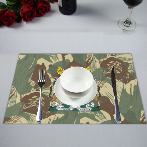 Rhodesian Brushstrokes Camouflage V2 Placemat 14’’ x 19’’ (Set of 6)